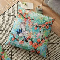 Coussin / oreiller décoratif Couleurs du jardin imprimé Coussin décoratif de coussin de couverture de couverture de coussin d'oreiller de printemps pour la décoration de la maison