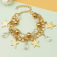 Charm Armbanden Zoshi Multi Lagen Gouden Ketting Armband Voor Dames Sterren Hanger Crystal Beads Femme Mode-sieraden Gift