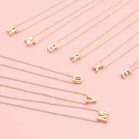 Kimter Personalizzato Alphabet 26 Collana per Girls Jewelry Lettera di alta qualità Collane pendenti Collane per donna Maglione Catene gratuita DHL P242FA