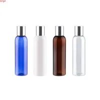 150ml X 12 Colored Refillable Container For Personal Care Travel Packing Plastic Cosmetic Bottles With Silver Aluminum Screw Capgood qty