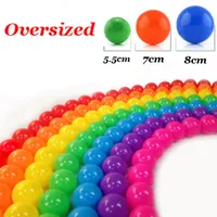 50 100 pcs 5.5 7 8 cm Eco-Friendly Colorful Soft Plastic Ocean Ball Pool Tent Fun Toy Baby Crawling Children Kid Gifts Outdoor 220218