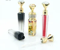 3ml Diamond DIY Lip Gloss Tubes Bottles gold transparent black Clear Empty LipGlosss Tube Lips Glosss Travel Bottle Packaging Containers Refillable DHL