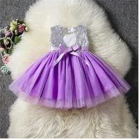 Children&#039;s skirt Little Girls Pageant Dresses Summer Kids Baby Flower Girl Dress Sequins Dress Tutu Girls Clothes Little Pr boat neck 72 Z2