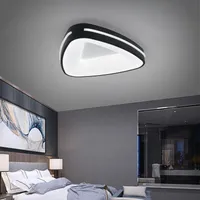 Taklampor cirkulär modern ledd för vardagsrum sovrum studie vit eller svart 95-265v fyrkantig lampa med rc