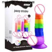 sex toy massager Massage Liquid Silicone Dildo Colorful Adult Toy Soft Sex Toys s Realistic Big Dick Gode Vagina Jelly Penis Sexo For Women