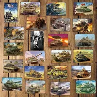 [ DecorMan ] Goodby war Classic Kiss Tank Military Tin Signs Custom wholesale Metal Paintings Bar PUB Decor DD-1690 H1110