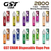 GST CHAM Disposable Pod Device Kit 2800 Puffs 1250mAh Battery 7.5ml Prefilled Vape Bar Stick Ecig Pen DHL 252L