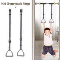 2pcs Adjustable Kids Gym Ring With Adjustable Nylon Strap Handles ChildrenTraining Equipment Gym Ring Rhythmic Gymnastics Rings