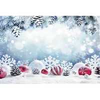 Feest decoratie kerst achtergrond sneeuwvlok grenen bal pografie achtergrond familie jaar xmas decor po stand studio rekwisieten