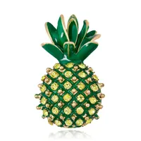Rhinstone Pineapple Broscher för kvinnor Emalj Frukter Party Casual Brosch Pins Presenter