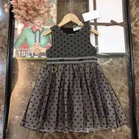 2021ss Baby Girl Dress Casual Do Designers Ropa Ropa Niños Vestidos de encaje Vestidos de verano Ropa Boutique Ropa Sin mangas Falda China Directo Gato Logotipo Imprimir