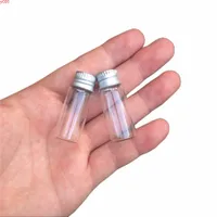 4ml Mini Glasflaschen Schmuck Verpackung Nette Schraube Aluminiumkappen Leere Gläser Anhänger 100 stücke Hohe Menge