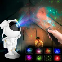 Nowość Astronauta LED Night Light Galaxy Starry Star Projektor Lampa Kids Sypialnia Lampy Projection Home Dekoracyjne Oświetlenie Prezenty