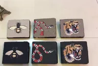 Mens kort mynt plånbok handväska korthållare kvinnor djur läder svart orm tiger bee designer lyxig lång nyckel påse 750429780