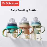 BC Babycare PPSU Baby Feeding Bottle Nipple Straw Duckbill Cup born Milk Drinking Water Wide Caliber Dual-use Growing Bottle 211023