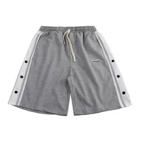 E-Baihui pantalones cortos para hombre sueltos pantalones de verano 2021 Popular pecho atlético masculino pantalones cortos gris blanco recto Causal Pantalones XSMT5