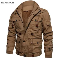 가을 겨울 남자 양털 터프 가이 남성 자 켓 코트 남자 캐주얼 두꺼운 후드 야외 군사 재킷 톱 211026