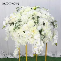 Flores decorativas grinaldas jarrown personaliza branco 60cm grande bola de flor de flores de casamento estandar decoração rosa borboleta orquídea casa
