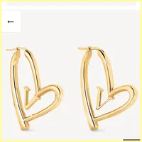 Büyük Boy Kadın Hoop Küpe Moda Mektup Aşk Altın Saplama Küpe Bayan Lüks Tasarımcı Kalp Küpe Markaları Takı Toptan 21083006R
