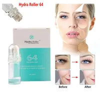 Hydra Roller 64 Pins Gold Microneedle Dermaroller Stamp with gel tube 10ml Skin Care Rejuvenation Anti Acne Spots Freckle