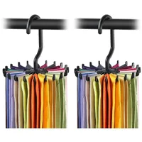 Hooks Creative Multi-Functional Plastic Tie Rack Mini Rotating 20 Claw Hanger Scarf Tillbehör Storage Racks grossist