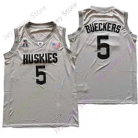 NCAA College Baseketball Connecticut Uconn Huskies Jersey 5 Paige Bueckers Grey все сшитые размеры S-3XL258W