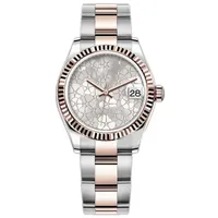Lumineuze vrouwen horloges 31 mm roze diamanten wijzerplaat automatisch mechanisch vol roestvrijstalen waterdichte waterdichte horlogeparen stijl klassieke polshorloges Montre de luxe klaver