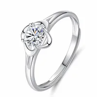 anillos de plata de trébol de cuatro hojas para mujeres joyas de moda