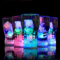 Cubos de gelo brilhando liderados bola de festa flash leve luminoso festival de casamento neon bar de natal bar vidro de vidro de decoração