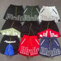 2022 العلامة التجارية الجديدة للأزياء Rhude Men and Women's Shorts Meichao High Street Sports Casual Loose Beach Pants 5 pants1