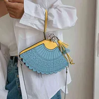 Сумки вентилятора в китайском стиле уникальные дизайнерские женские сумки для кисточки для кисточки с мешками по кроссу.
