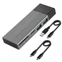 EPACTET USB-C USB HUB PORTABLE SSD 5-IN-1 NVME-nav Hårddiskhöljet Maximalt stöd 2TB