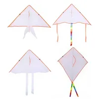 Misture por atacado 4 forma de estilo diy pintura colorida voadora dobrável ao ar livre pipa infantil infantil esporte brinquedo engraçado t0511