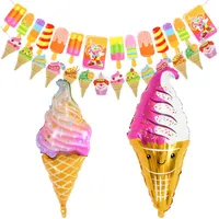 Feestdecoratie zomerhema schattig ijsballon ijslolly banner bunting baby shower verjaardag kinderspeelgoed SuppliesspartyParty