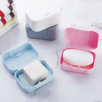 Platos de jabón en color impermeable contenitore sapone caja de viaje sapone baños baños de tapa de jabón caja de almacenamiento creativo