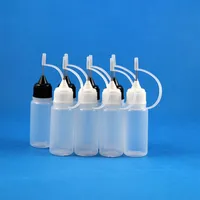 100 Sets Lot 10ml Plastic Dropper Bottles Metal Needle Caps Rubber Safe Tips LDPE Liquid E Vapor Vape Juice OIL 10 mL238T