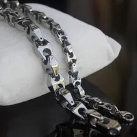 Kedjor varierar längd 14 ''-40 '' 6mm bredd män smycken klassisk design kvinnor mode hi-tech skrap bevis volfram halsband am