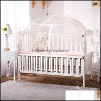 Crib Netting Kindergartenbettwäsche Baby Kinder Mutterschaft Großhandel- Baby Moskitonetz für Krippen Zeltbett im Freien im Innendach falten d falten d