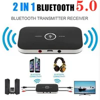 Bluetooth Audio Receivers Adapter Wireless Transmitter and Receiver 2 in 1 3.5mm Jack for TV Home Stereo System Headphones Speaker219V