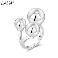 LAYA Ball Band Rings For Women Real 925 Sterling Silver Ring Natural Creative Designer Top Quality Bijoux Fine Jewelry 2022 Trend