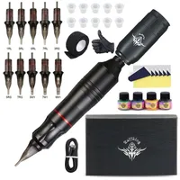 Tattoo Kit Professional Machine Rotary Pen مع إبر خرطوشة مكياج دائمة للمبتدئين 220816