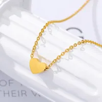 Colliers de pendentif icftzwe BFF Chain de chaîne en acier inoxydable Collier Femmes Gold Heart Pendants Bijoux de mode Erkek Kolye Gargantilha