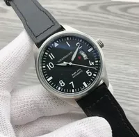 U1 top-grade AAA luxe nieuwsheren horloges high-end kwaliteit automatisch mechanisch roestvrij staal zwart leer eenvoud