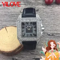 Pelle europea business femminile orologio top top di lusso diamanti quadrato designer orologio in quarzo movimento analogico sport esterno writswatch multifunzionale