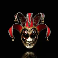 3 Renk Parti Jester Jolly Maskeleri Cadılar Bayramı Tasarımcısı Palyaço Tam Yüz MA266G
