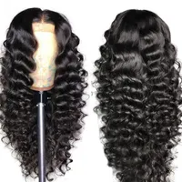 Loose Deep Wave Lace Front Wig Pre Plocked 13x6 360 HD Transparenta Front Pärlor Brasilianska Human Hair