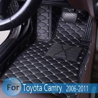 トヨタカムリのためのカーフロアマット2011年2010年2009年2008 2007 2006自動車インテリアアクセサリーレザーカーペット防水カスタムW220328