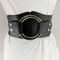 Belts Plus Size Corset Belt Elastic Wide For Women Punk Chain Cinturon Mujer Stretch Coat Dress Cummerbunds Big Ceinture Femme