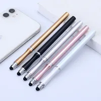 2 en 1 Universal Touch Stylus Pen para todos los teléfonos inteligentes y tabletas de pantalla táctil Dibujo capacitivo Escritura Accesorios de lápices