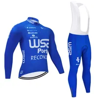 W52 FC Porto Cycling Team Jersey 20d Pants Mtb Maillot Winter Thermal Fleece Bike Jacket Downhill Pro Mountain Bicycle Suit 263r